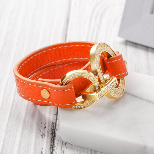 Double Tour Genuine Leather bracelet